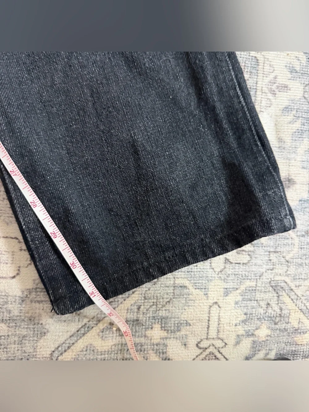 Freenote Cloth Mens Wilkes Western Cut Japanese Selvedge Denim Jeans Sz 35 Black